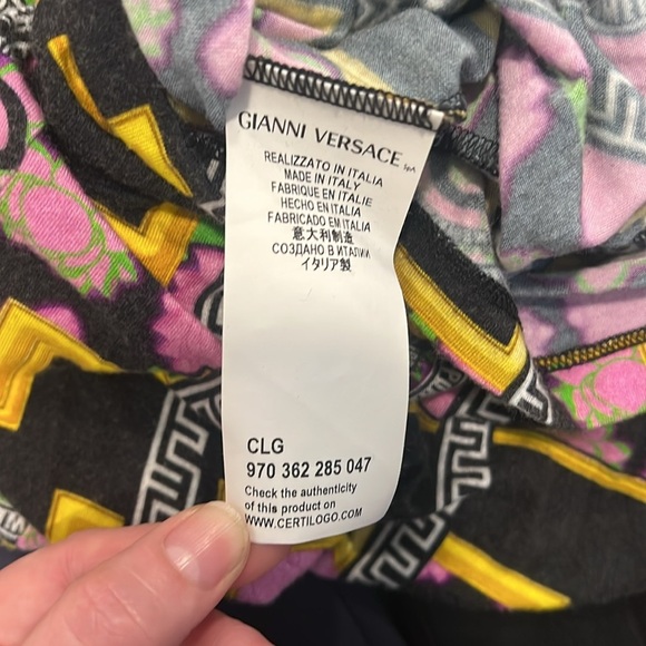 Vintage Versus Versace “Information is Power” Print Shirt Dress Size M - Picture 8 of 11